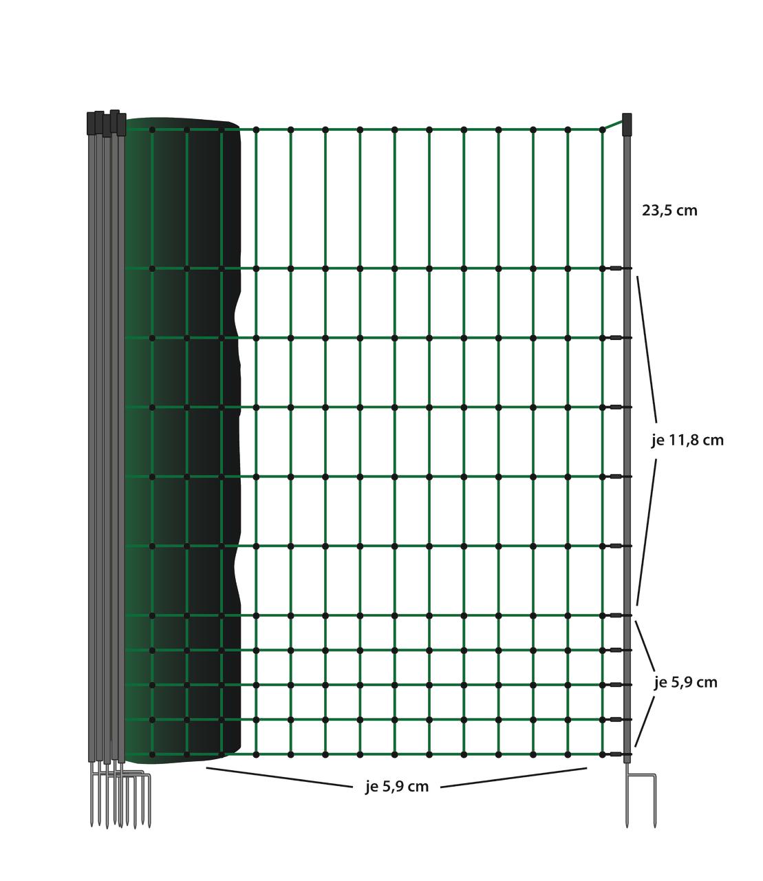 Kerbl Rete per pollame PoultryNet – alta 106 cm, 15 m