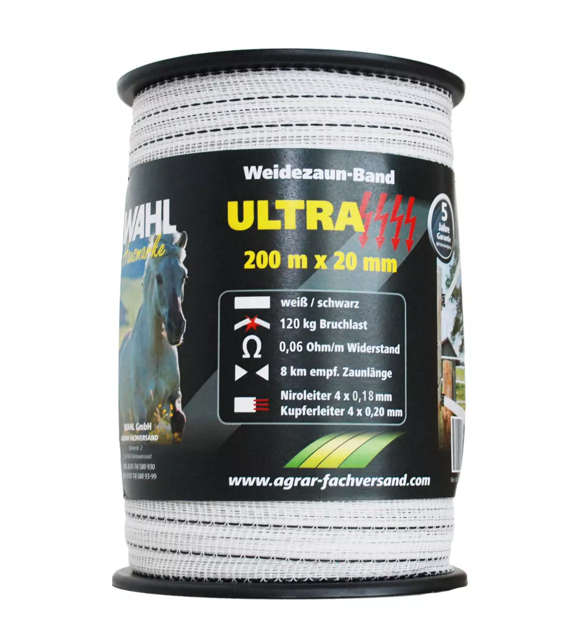 WAHL-FENCE Weidezaunband - ULTRA - 20 mm / 200 m