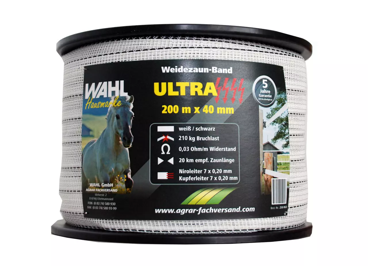 WAHL-FENCE Weidezaunband - ULTRA - 40mm / 200m