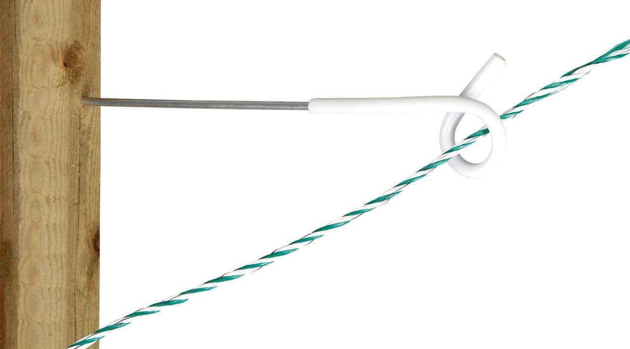 AKO Isolatore con asta lunga e occhiello, 40 cm, 5 pezzi