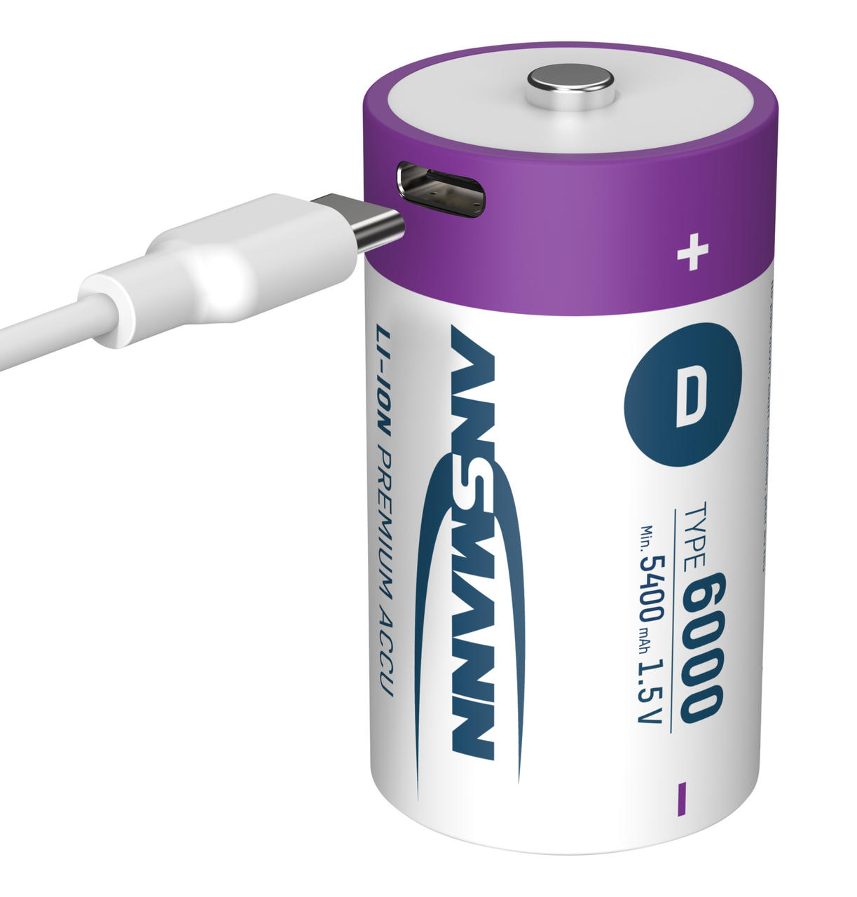 Ansmann Batterie agli ioni di litio – formato Mono D