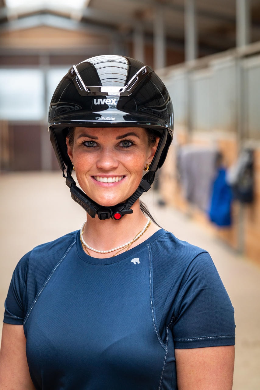 uvex Casco da equitazione exxeed cromo lucido
