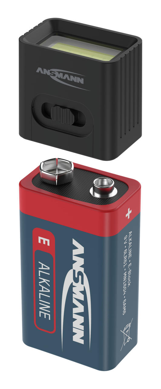 Ansmann Mini-LED-Leuchte mit 9V Batterie
