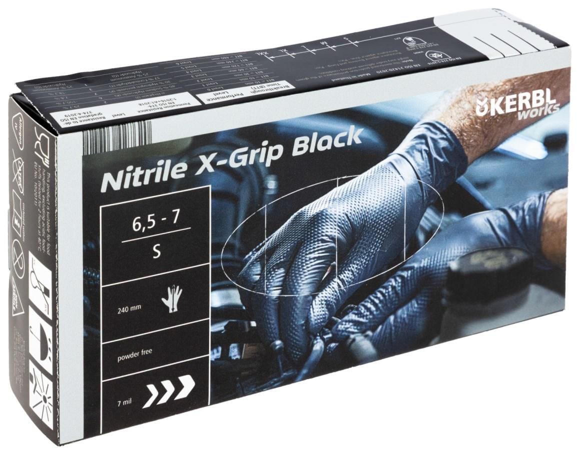 Kerbl Gants à usage unique X-Grip Black