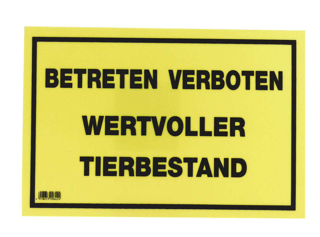 WAHL-Hausmarke Hinweisschild "Wertvoller Tierbestand" WAHL-Hausmarke Hinweisschild "Wertvoller Tierbestand"