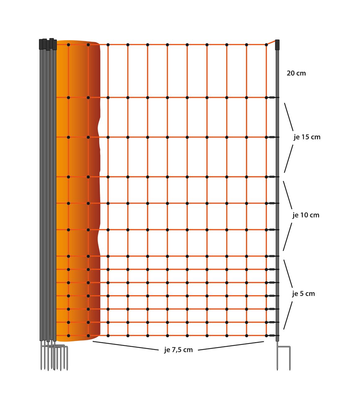 WAHL-FENCE Rete per pollame, alta 110 cm, 50 m, elettrificabile