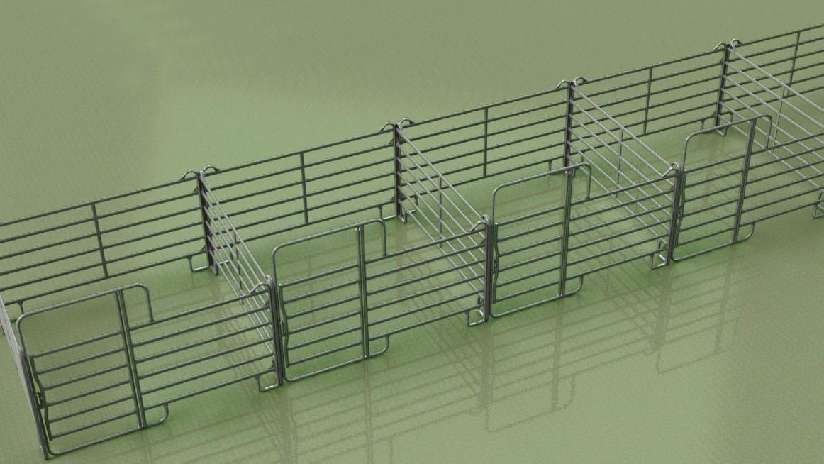 WAHL-FENCE Panel mit Tor 2,4 x 2,2 m Standard