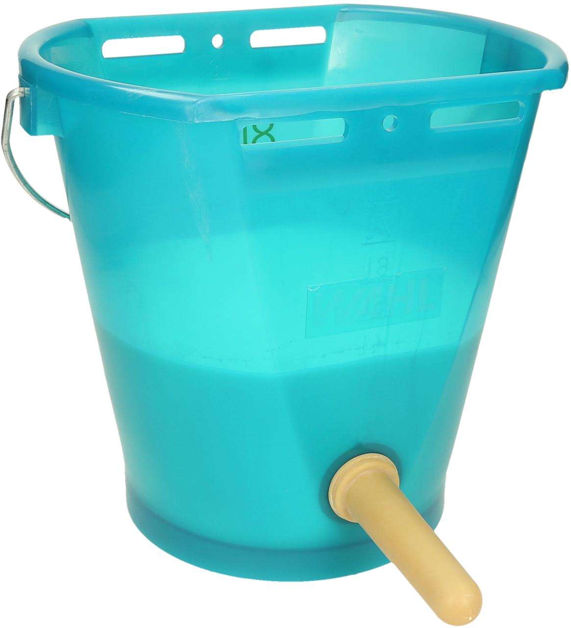 Hiko Kälbertränkeeimer transparent, Petrol