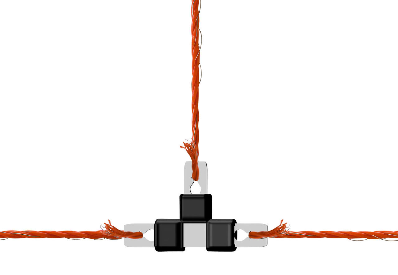 Litzclip Connettore a T per fili, 3 mm, 5 pezzi