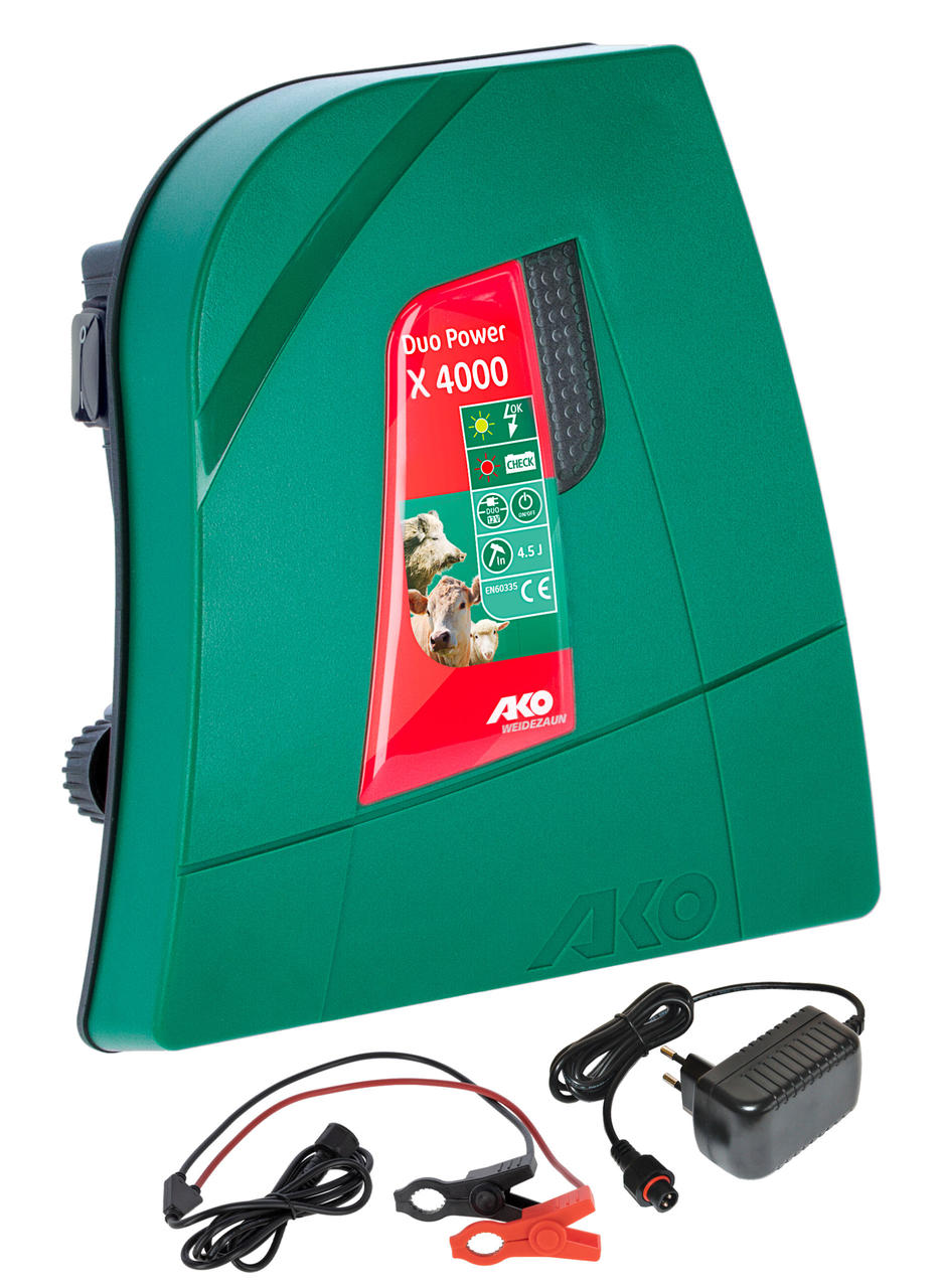 AKO Elettrificatore per recinti DUO POWER X4000 – 12 V/230 V