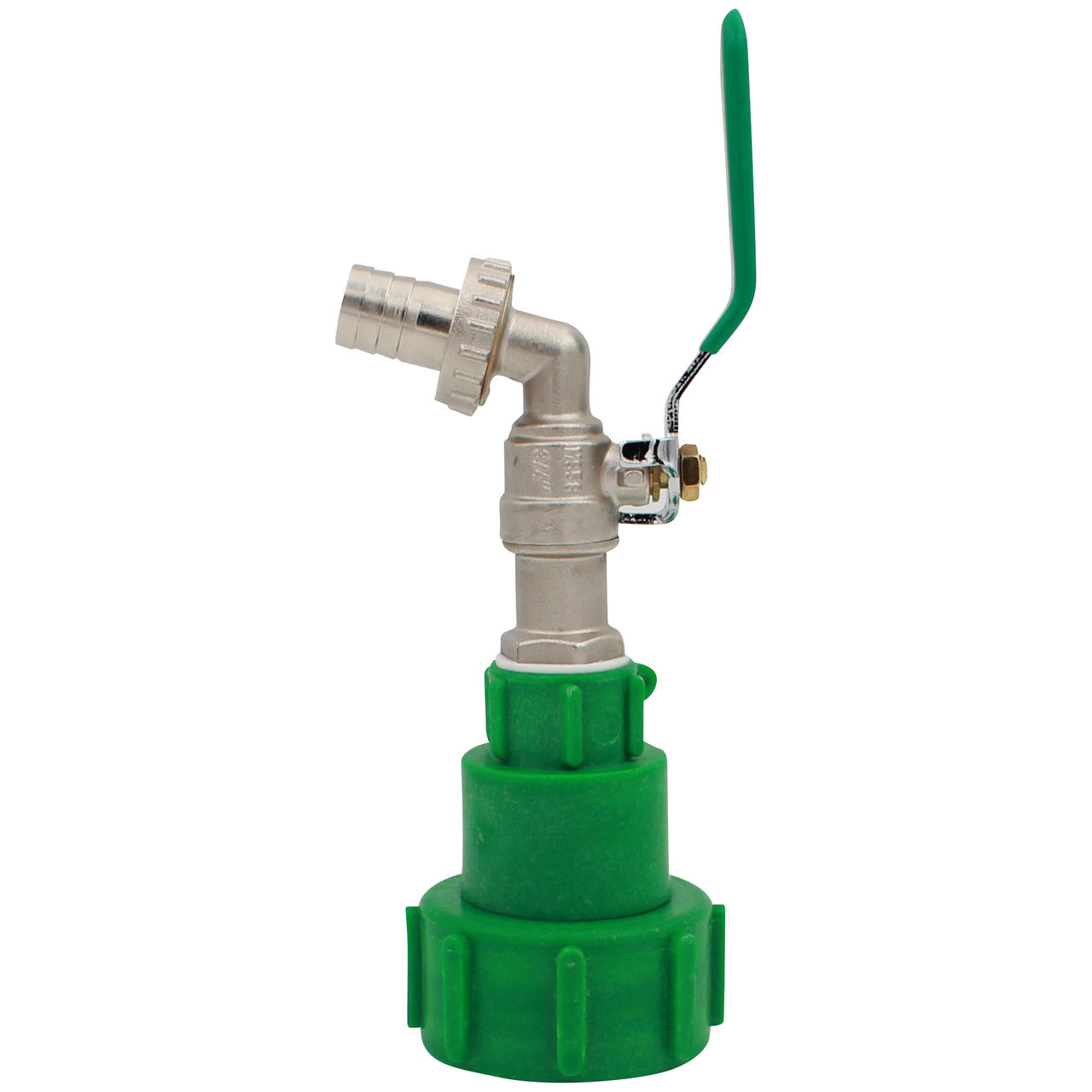 Adattatore IBC con valvola a sfera in metallo Adattatore IBC con valvola a sfera in metallo