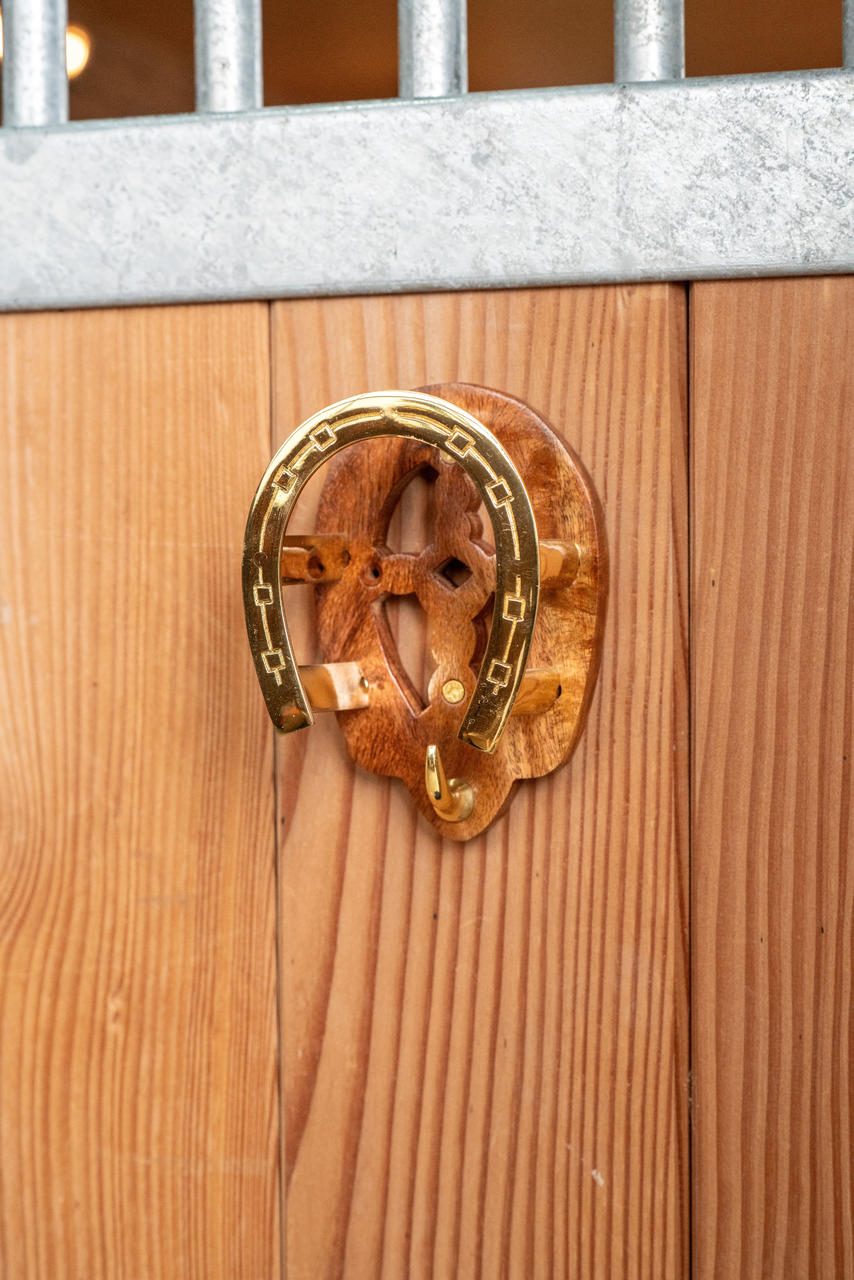 HKM Trensenhalter -Hufeisen- aus Holz