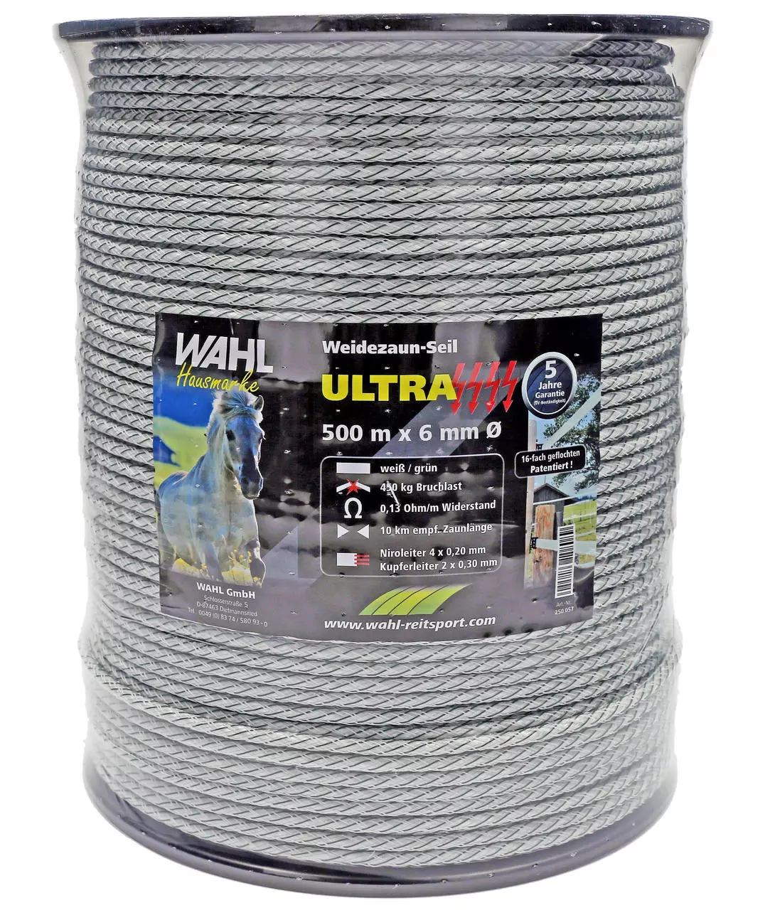 WAHL-FENCE Weidezaunseil - ULTRA - 6 mm / 500 m