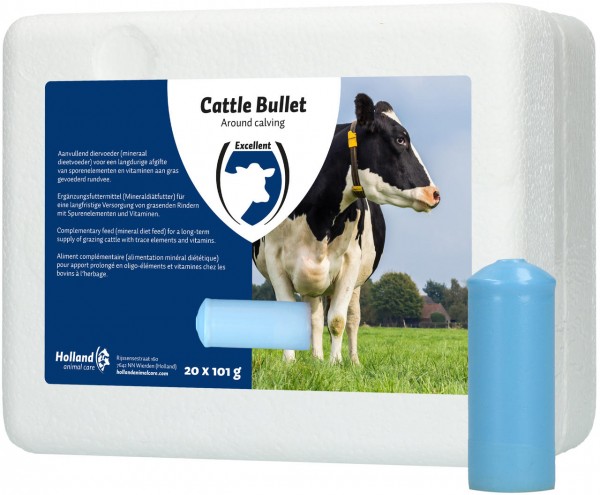 Holland Animal Care CATTLE BULLET BOLUS HAC 20 Stk. (à 101g) Holland Animal Care CATTLE BULLET BOLUS HAC 20 Stk. (à 101g)