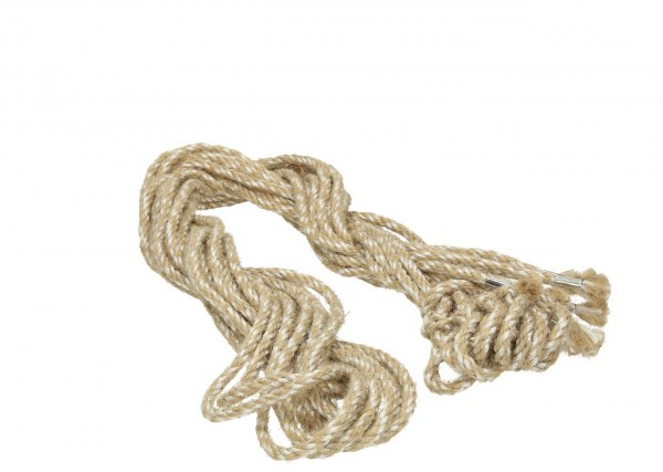 Kälberstrick Poly / Jute, weiß - 8 mm