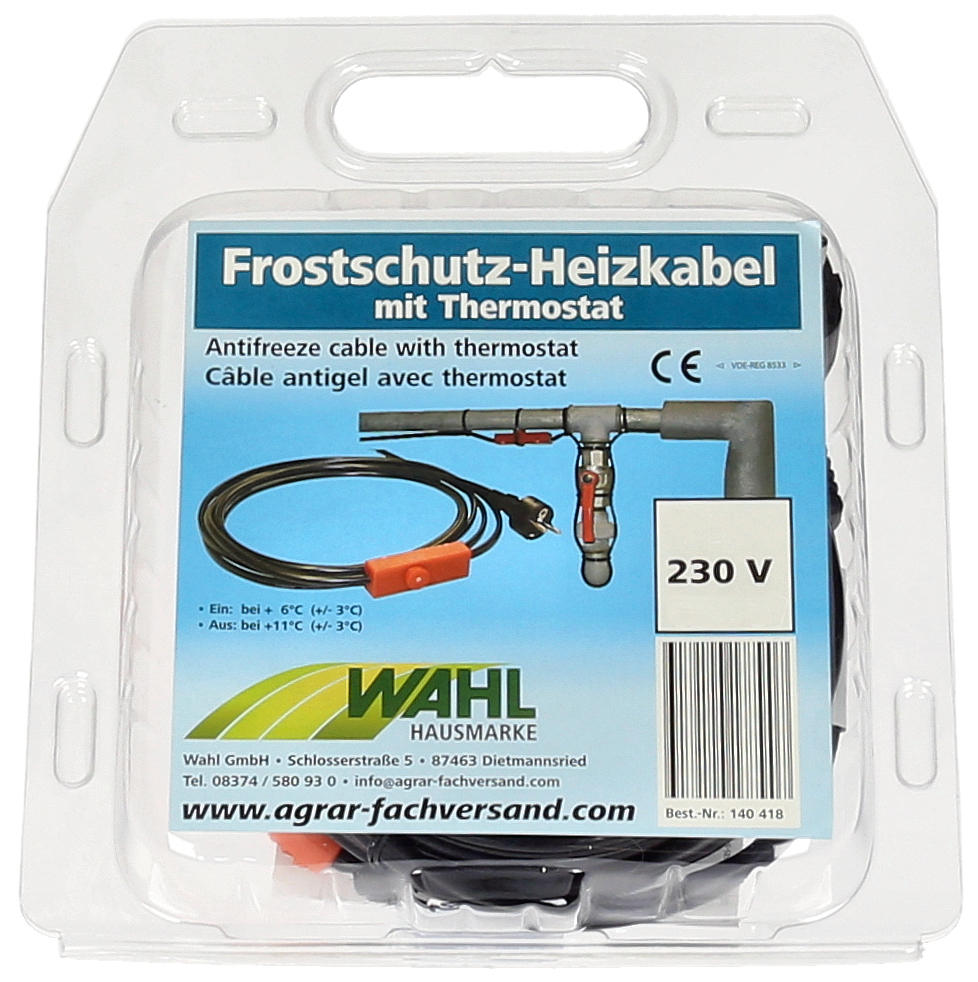 Thermostat 250 cm Frostschutz KERBL Heizstab für Tränkebecken 24 V inkl