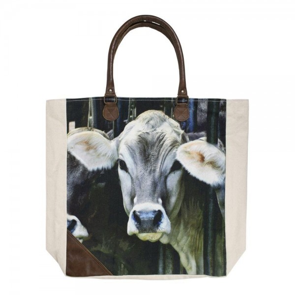 Kanevas Shopper Schweizer Kälber