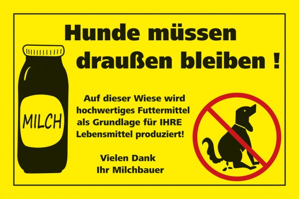 WAHL-Hausmarke Hinweisschild "Gegen Hundekot..."