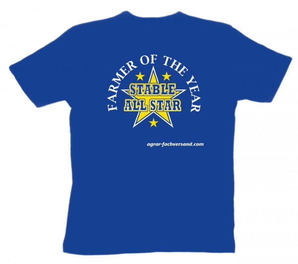 T-Shirt "Farmer Of The Year", blau
